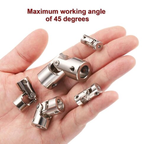 MECCANIXITY 4Pcs 3mm to 4mm ID Steering Universal Joint Shaft Coupling,L23XD9 Metal 45°Degree Rotatable Joints Coupler with Screws Wrench Set for Model Car Ship Drive Shaft Motor Connection in Saudi Arabia