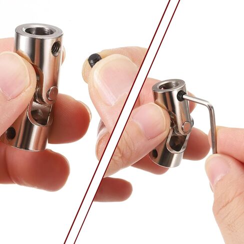 MECCANIXITY 4Pcs 3mm to 4mm ID Steering Universal Joint Shaft Coupling,L23XD9 Metal 45°Degree Rotatable Joints Coupler with Screws Wrench Set for Model Car Ship Drive Shaft Motor Connection in Saudi Arabia