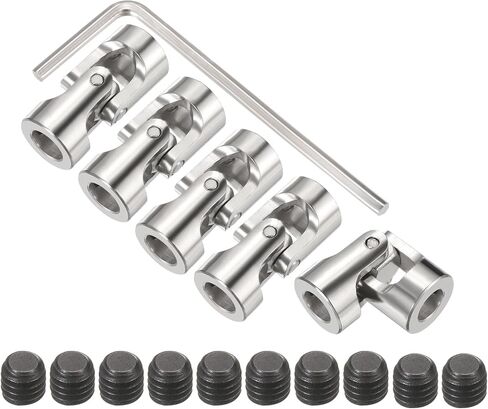 MECCANIXITY 4Pcs 3mm to 4mm ID Steering Universal Joint Shaft Coupling,L23XD9 Metal 45°Degree Rotatable Joints Coupler with Screws Wrench Set for Model Car Ship Drive Shaft Motor Connection in Saudi Arabia