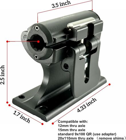 Drop Top Bike Fork Mount Compatible with 12mm 15mm and 20mm Thru Axle Bicycles – Perfect for Mini Van, Camper, SUV & Pickup Truck in Saudi Arabia