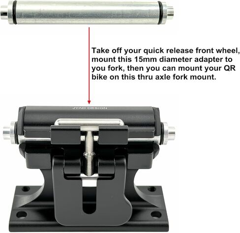 Drop Top Bike Fork Mount Compatible with 12mm 15mm and 20mm Thru Axle Bicycles – Perfect for Mini Van, Camper, SUV & Pickup Truck in Saudi Arabia