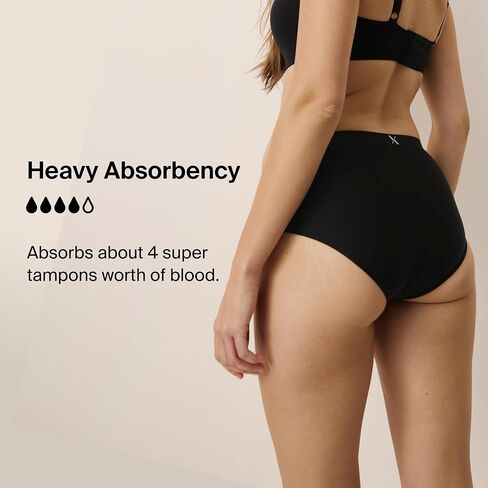 KNIX Super Leakproof Boyshort - Period Underwear for Women - Black, XXX-Large (1 Pack) in Saudi Arabia