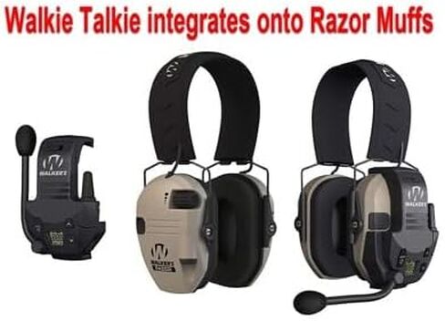 حزمة Walker's Razor Slim Electronic Muff (Flag-Fde) مع ملحق Talkie Talkie التكتيكي/الصيد ، ونظارات وقماش لتنظيف الألياف الدقيقة (4 عناصر) in Kuwait