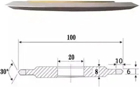 Double SDC SDC Brazing Diamond Rinding Wheel Sharpener Discor for Carbide Metal Tungsten Steel Milling Tool (100DX20HXV45) in Saudi Arabia