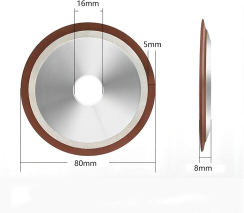 Saw Blade Grinding Resin Diamond Grinding Wheel Single Oblique Edge Resin Diamond Grinding Wheel for Tungsten Carbide Tools(D80mm x H16mm,320 grit) in Saudi Arabia