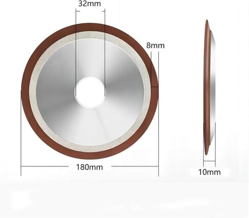 Saw Blade Grinding Resin Diamond Grinding Wheel Single Oblique Edge Resin Diamond Grinding Wheel for Tungsten Carbide Tools(D80mm x H16mm,320 grit) in Saudi Arabia