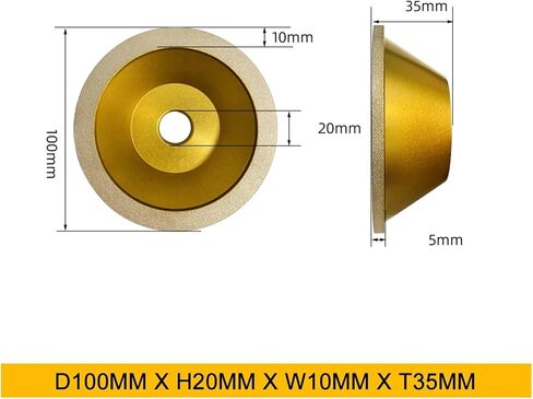 Brazed Diamond Grinding Wheel Flat Bowl Shaped Diamond Grinidng Wheel for Grinding(Orange,200 Grit) in Saudi Arabia