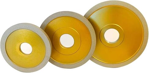 Brazed Diamond Grinding Wheel Flat Bowl Shaped Diamond Grinidng Wheel for Grinding(Orange,200 Grit) in Saudi Arabia