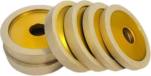 Brazed Diamond Grinding Wheel Flat Bowl Shaped Diamond Grinidng Wheel for Grinding(Orange,200 Grit) in Saudi Arabia