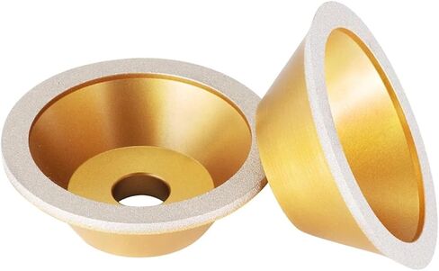 Brazed Diamond Grinding Wheel Flat Bowl Shaped Diamond Grinidng Wheel for Grinding(Orange,200 Grit) in Saudi Arabia