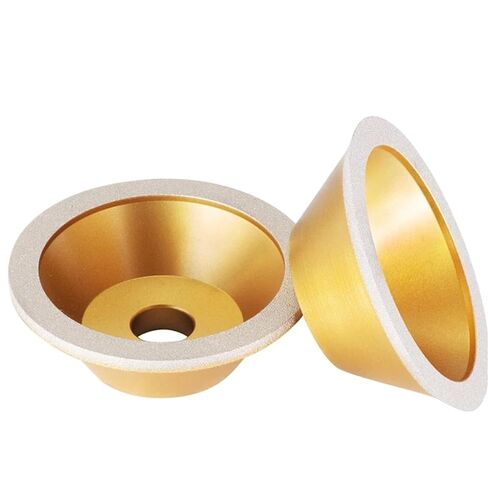 Vacuum Brazed Marble Granite Quartz Concave Diamond Abrasive Disc Bullnose Grinding Profile Wheel for Angle Gr(Brown,320 Grit) in Kuwait