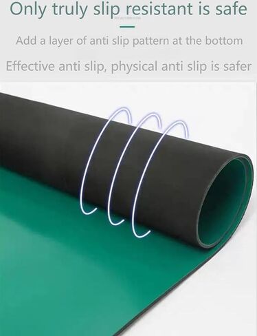 Resistant Rubber Mat Rubber Table Cloth,PVC Workbench Mat Laboratory Maintenance Table Mat Prevents Static Table Mat(60x1000cm/23.6x393.7in) in Saudi Arabia