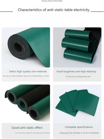 Resistant Rubber Mat Rubber Table Cloth,PVC Workbench Mat Laboratory Maintenance Table Mat Prevents Static Table Mat(60x1000cm/23.6x393.7in) in Saudi Arabia