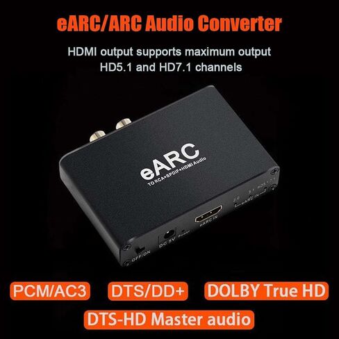 EARC/ARC Audio Extractor ، محول واجهة الوسائط المتعددة ، يدعم إخراج HDMI الحد الأقصى من القنوات HD5.1 و HD7.1 ، إخراج 3.5 مم ، لموسيقى المسرح المنزلي in Kuwait