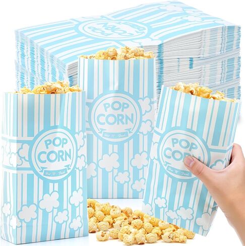 200 PCS Paper Popcorn Bags Bulk 2 Oz blud slat bottom bloys Red and White يمكن التخلص من الحاوية القابلة للتصرف في فيلم Night Night Bucket for Retro Movie Party Party Carnival Supplies (Red and White) in Saudi Arabia