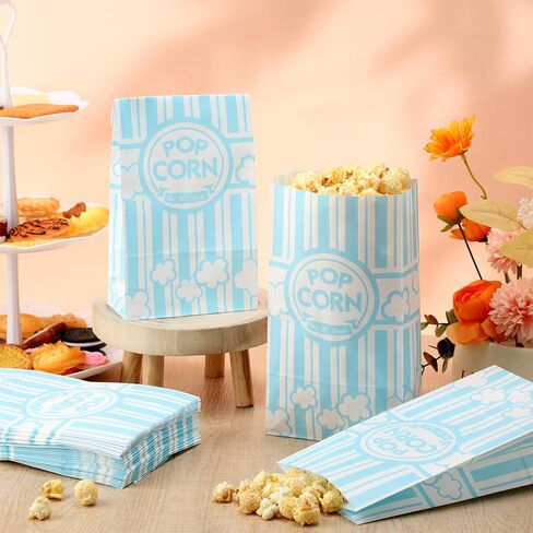 200 PCS Paper Popcorn Bags Bulk 2 Oz blud slat bottom bloys Red and White يمكن التخلص من الحاوية القابلة للتصرف في فيلم Night Night Bucket for Retro Movie Party Party Carnival Supplies (Red and White) in Saudi Arabia