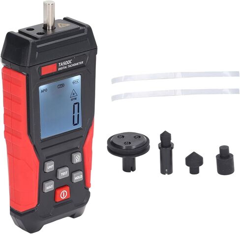 Hilitand Digital Tachometer Photo Tachometer Laser Tachometer RPM Tach LCD Rotation Meter Gauge Tester in Saudi Arabia