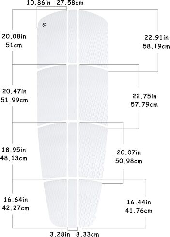 SUP Deck Traction Pad 12 Piece Tail Pads for Stand Up Paddleboard Longboard Surfboard Premium Performance EVA in Saudi Arabia
