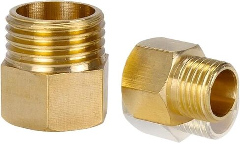 10pcs ذكر إلى أنثى الخيط hex hex brass النحاس الموصلات النحاس المحول المحول الخيوط ملاءمة 1/8 "1/4" 3/8 "1/2" (M02-F04) in Kuwait