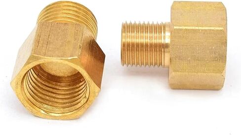 10pcs ذكر إلى أنثى الخيط hex hex brass النحاس الموصلات النحاس المحول المحول الخيوط ملاءمة 1/8 "1/4" 3/8 "1/2" (M02-F04) in Kuwait