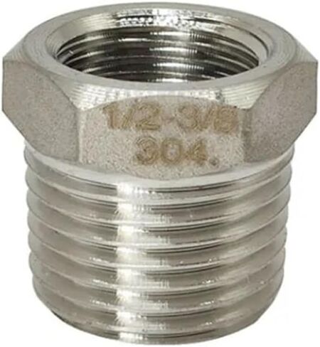 1pcs المخفضات جلبة ذكر x أنثى 1/8 "1/4" 1/2 "3/4" 1 "DN8 DN10 DN15 DN20 Thread 304 مقاوم للسباكة الفولاذ المقاوم للصدأ (DN20 إلى DN40) in Saudi Arabia