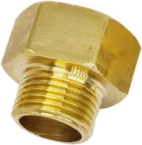 1PCS BRASS 1/8 "1/4" 3/8 "1/2" M14 M20 Male to Female Threading hexagonal hexagonal تقليل أنابيب غاز محول محول (3) in Kuwait