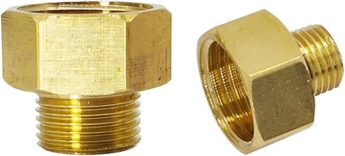 1PCS BRASS 1/8 "1/4" 3/8 "1/2" M14 M20 Male to Female Threading hexagonal hexagonal تقليل أنابيب غاز محول محول (3) in Kuwait