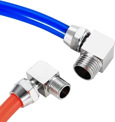 1pcs pneumatic Copper Pipe Air Connector Male to Female 1/8 "1/4" 3/8 "1/2" HOSE THREAT FITTING OD 4 6 8 10 12MM (OD10MM-1I4 ، PC) in Kuwait