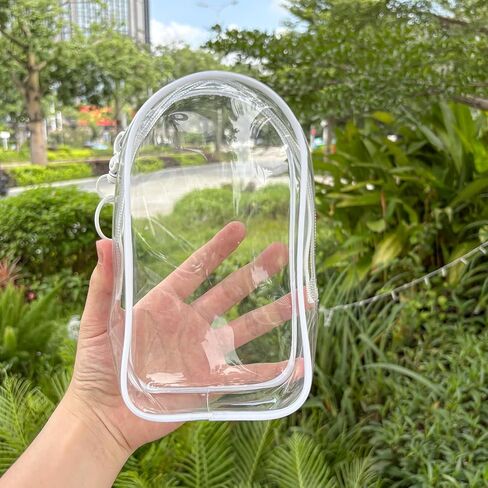 Clear Blind Box Display Pouch with Keychain - Plush Doll Storage Case for Collectible Figures & Small Charms in Saudi Arabia