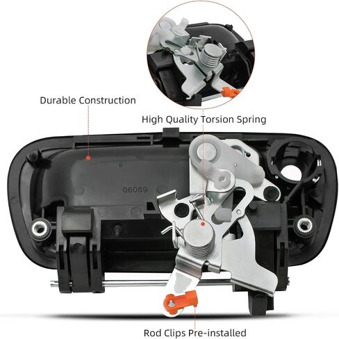 DEAL AUTO ELECTRIC PARTS Rear Truck Bed Tailgate Handle Latch w/Key Hole Replacement Kit, Compatible with 2000-2006 Toyota Tundra, Chrome, Replaces# 69090-0C010, 69090-0C030 in Saudi Arabia