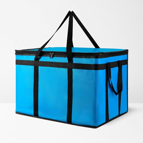 XXXL Insulated Food Delivery Bag - Reusable Thermal Cooler Grocery Bags for Doordash Catering, Pizza Carrier, Events, Keeps Cold/Hot Food Frozen or Warmer for Travel/Shopping, Commercial (Black, 1PK) in Kuwait