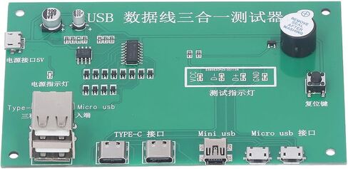 اختبار كابل USB 3 في 1 لوحة اختبار حلبة قصيرة وحدة اختبار الدائرة المفتوحة للصيانة اختبار USB ذكي مع واجهات USB Mini Mini Mini Micro لاختبار سلك البيانات in Saudi Arabia