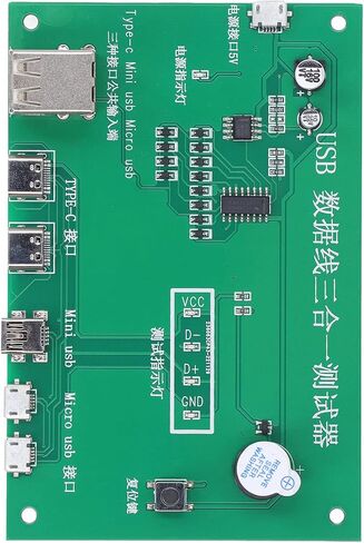 اختبار كابل USB 3 في 1 لوحة اختبار حلبة قصيرة وحدة اختبار الدائرة المفتوحة للصيانة اختبار USB ذكي مع واجهات USB Mini Mini Mini Micro لاختبار سلك البيانات in Saudi Arabia