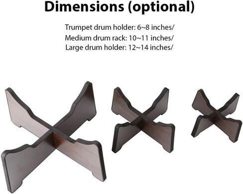 HUIOP Steel Tongue Drum Bracket Wooden Tongue Drum Stand Percussion Instrument Snare Drum Stand Hand Pan Drum Display Rack for Professional Tongue Drum in Saudi Arabia
