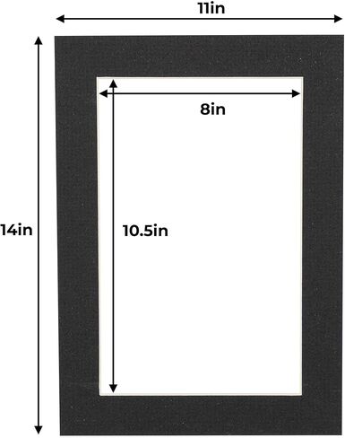 8.5x11 Mat for 11x14 Frame - Precut Mat Board Acid-Free Textured Cream 8.5x11 Photo Matte For a 11x14 Picture Frame, Premium Matboard for Family Photos, Show Kits, Art, Picture Framing, Pack of 1 Mat in Saudi Arabia