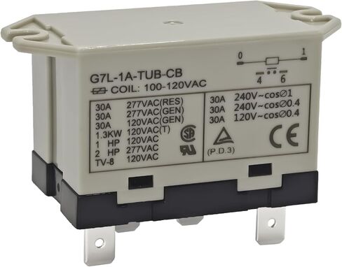 G7L-1A-TUB-CB-AC100/120 General Purpose Relay, 30A 250V SPST-NO, UL Class B Insulation, QuickConnect Terminal in Saudi Arabia