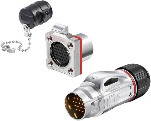Four-hole flange metal BD24 waterproof male and female aviation 2-24 core outdoor LED line industrial power supply quick connector(24 core) in Saudi Arabia