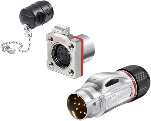 Four-hole flange metal BD24 waterproof male and female aviation 2-24 core outdoor LED line industrial power supply quick connector(24 core) in Saudi Arabia