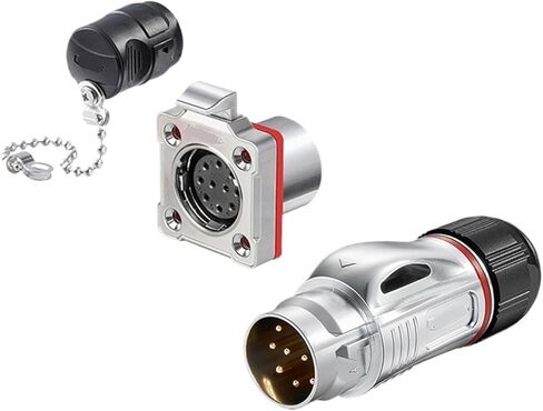 Four-hole flange metal BD24 waterproof male and female aviation 2-24 core outdoor LED line industrial power supply quick connector(24 core) in Saudi Arabia