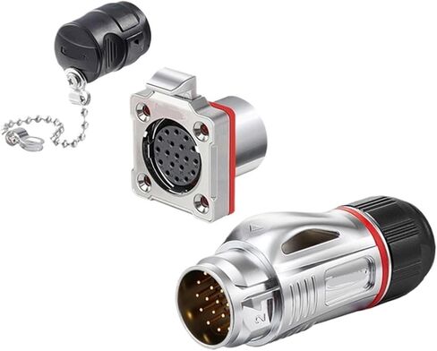 Four-hole flange metal BD24 waterproof male and female aviation 2-24 core outdoor LED line industrial power supply quick connector(24 core) in Saudi Arabia