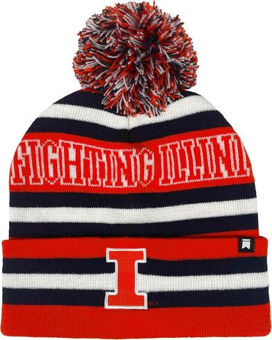 Official Collegiate Knit Beanie with Pom - Block Stripes Collection in Kuwait