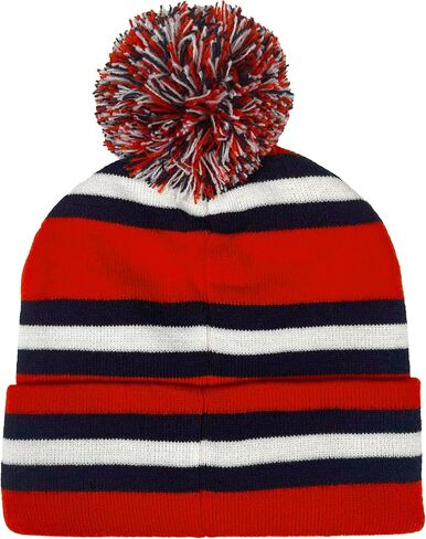 Official Collegiate Knit Beanie with Pom - Block Stripes Collection in Kuwait