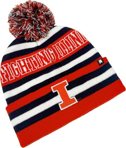 Official Collegiate Knit Beanie with Pom - Block Stripes Collection in Kuwait