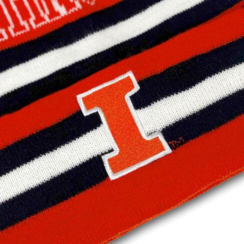Official Collegiate Knit Beanie with Pom - Block Stripes Collection in Kuwait