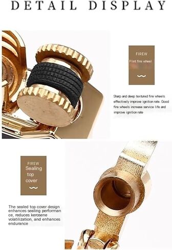 2024 Metal Lighter, Portable Retro Lighter, Classic and Creative Kerosene Grinding Wheel Lighter with Good Windproof Performance, Metal Material refueling Cycle, Suitable for Gift Giving, in Saudi Arabia