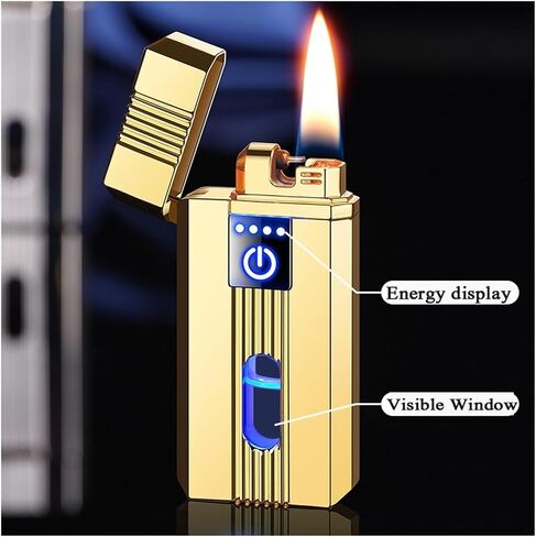 Smart Induction Lighter, 2024 Kerosene Soft Flame Lighter, Metal Lighter with Visible Window, Suitable for Candles, Camping, etc. (Fuel not Included)(Silver 2) in Saudi Arabia
