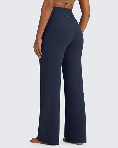 G4Free BareFeel High Stretch Yoga Pants Women Soft High Waisted Casual Wide Leg Pants with Pockets 27"/29"/31"/33"/35" in Kuwait