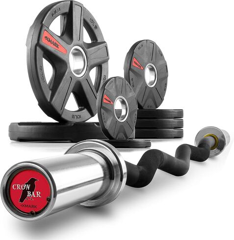 شريط Xmark Crowbar EZ Curl Bar و Olympic Curl Bar و Texas Star Weight Set و Crowbar Curl Weight Bar المتاحة in Kuwait