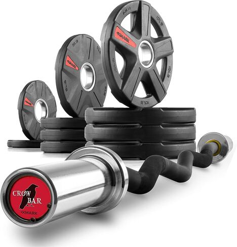 شريط Xmark Crowbar EZ Curl Bar و Olympic Curl Bar و Texas Star Weight Set و Crowbar Curl Weight Bar المتاحة in Kuwait