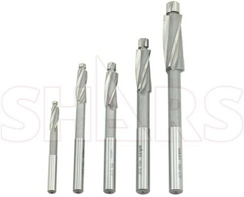 Shars 5 PCS #10 ، 1/4 ، 5/16 ، 3/8 ، 1/2 "HSS Counterbore Set 3 Flutes Straight Shank New 404-9296 #) in Saudi Arabia